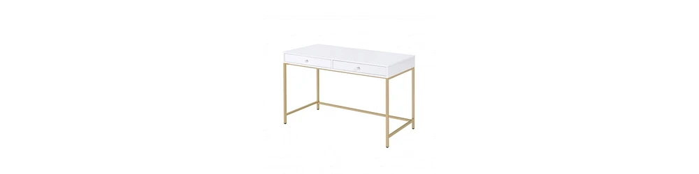 Sleek Computer Desk with Two Drawers – Perfect for Small Spaces