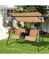 Porch Swing Chair with Adjustable Canopy