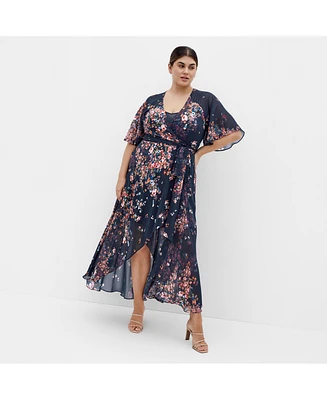 City Chic Plus Lovers Lane Print Dress