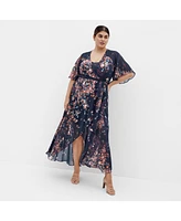 City Chic Plus Lovers Lane Print Dress