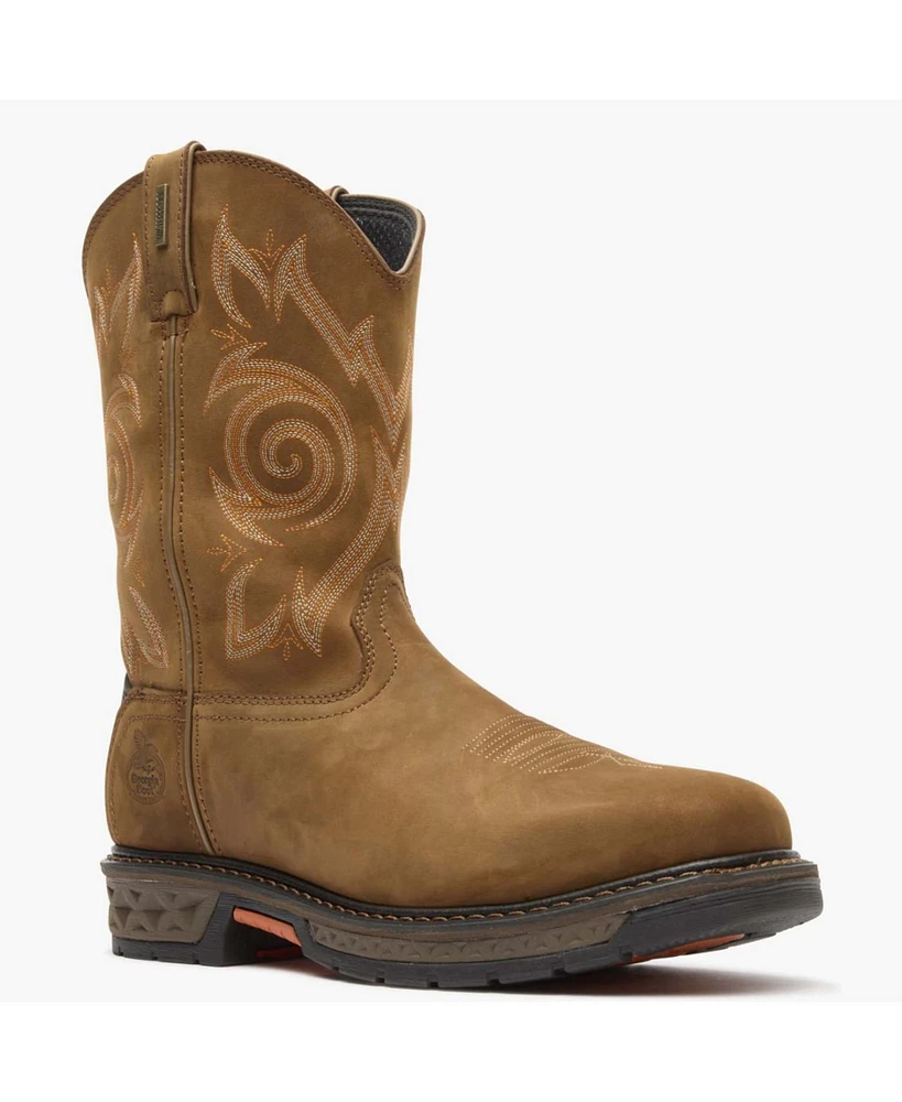 Georgia Boot Men's Carbo-Tec Lt Steel Toe Waterproof Pull On Work