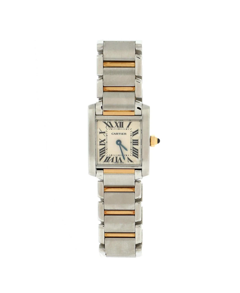 Pre-Owned Cartier Tank Francaise Quartz Watch in Stainless Steel and Gold 20mm