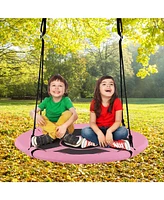 2-in-1 40 Inch Kids Hanging Chair Detachable Swing Tent