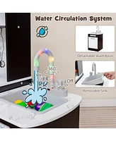 Kids Corner Pretend Kitchen Playset with Separated Washing Basin