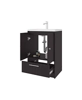 Sinclair Freestanding Bathroom Vanity with Sink, Two Doors and Bottom Drawer