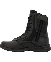 Rocky Men's Cadet 8" Black Side Zip Public Service Boot