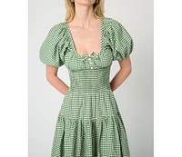 WeWoreWhat Women's Smocked Waist Midi Dress