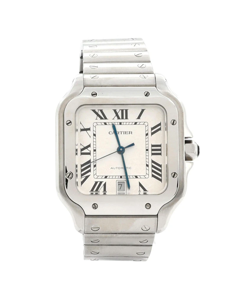 Pre-Owned Cartier Santos de Cartier Automatic Watch in Stainless Steel 40mm