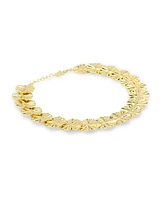 Robert Lee Morris Soho Gold Textured Coin Collar Necklace