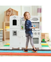 Kitchen Pretend Play Cookware Set Toys for Kids with Water Dispenser