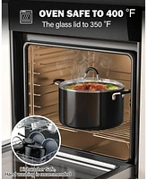 Cook N Home 8-Piece Nonstick Pots and Pans Kitchen Cookware Sets, Heavy Gauge, Stay Cool Handle, Marble