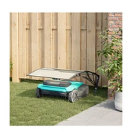 Robot Mower Garage Black 31.5"x39.8"x18.1"