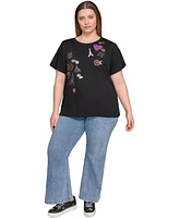 Karl Lagerfeld Paris Plus Printed Camp Shirt