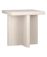 Modern Square Wood End Table 22-Inch Compact Side Table for Home Decor