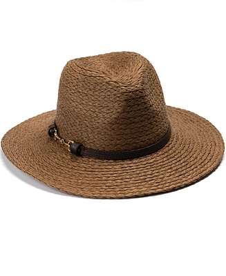 Vince Camuto Panama Hat with Horse Bit Band