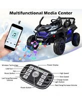 12V 2-Seater Kids Ride on Utv with Slow Start Function and Music Player