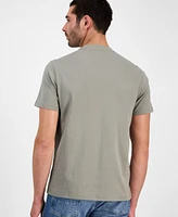 Guess Men's Flower Triangle Short Sleeve Logo Graphic T-Shirt