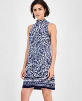 Robbie Bee Women's Mock-Neck Sheath Dress