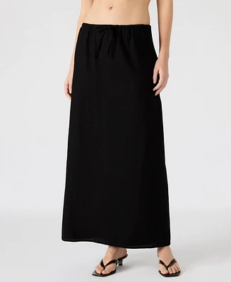 Steve Madden Women's Cadi Tie-Waist Maxi Skirt