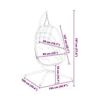 Hanging Egg Chair with Stand Anthracite Steel