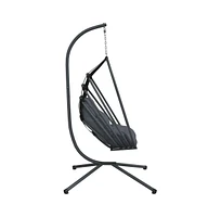 Hanging Egg Chair with Stand Anthracite Steel