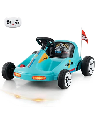 12V Electric Go Kart for Kids Race Toy with Remote Control and Music