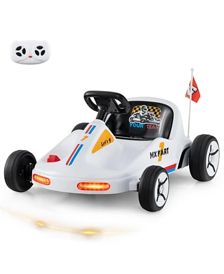 12V Electric Go Kart for Kids Race Toy with Remote Control and Music