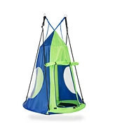 2-in-1 40 Inch Kids Hanging Chair Detachable Swing Tent