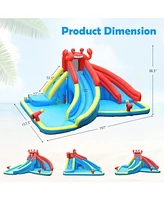 Inflatable Water Slide Bounce House with Water Cannon with 680W Blower