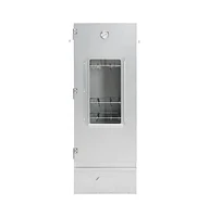 Bbq Oven Smoker with Wood Chips 17.5"x11.4"x43.3" Galvanized Steel