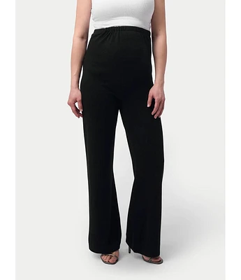 Gobi Cashmere Maternity Wide-Leg Knitted Pants