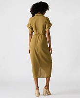 Steve Madden Women's Tori Tie-Waist Short-Sleeve Shirtdress