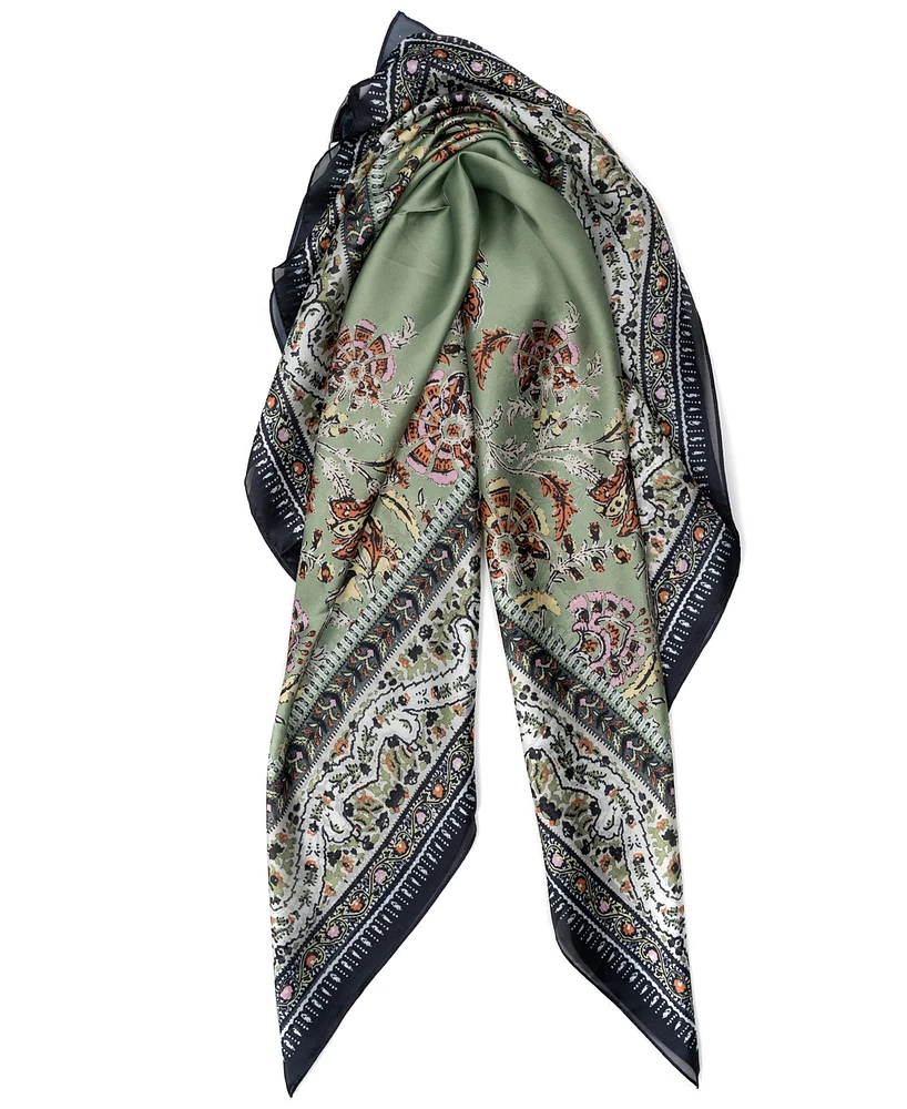 Vince Camuto Block Print Floral Square Scarf