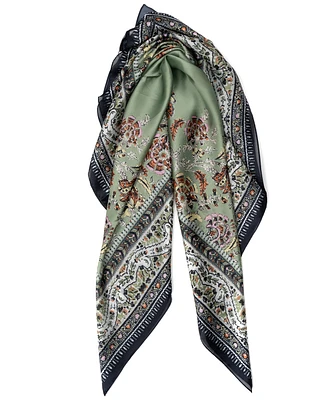 Vince Camuto Block Print Floral Square Scarf