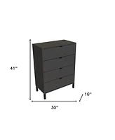 Four Drawer Standard Chest for Bedroom Storage and Organization