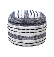 Upholstered Cotton Ottoman for Living Room Accent Chair and Footrest