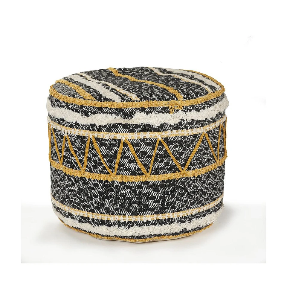 Cotton Ottoman Footrest for Living Room Seating and Cozy Home Decor