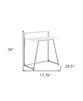 Compact Computer Desk with Storage Shelf for Home Office