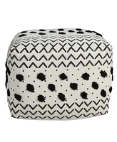 Comfortable Cotton Ottoman for Lounge Areas and Relaxation
