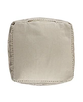 Cotton Fabric Ottoman for Living Room Seating and Cozy Decor
