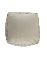 Cotton Pouf Ottoman for Extra Seating and Comfortable Footrest