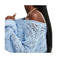 Cotton On Women's Crochet Boatneck Pullover