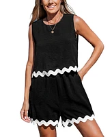 Cupshe Women's Chic Scallop Romper