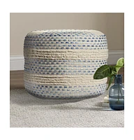 Soft Cotton Blend Ottoman for Footrest Storage and Home Decor