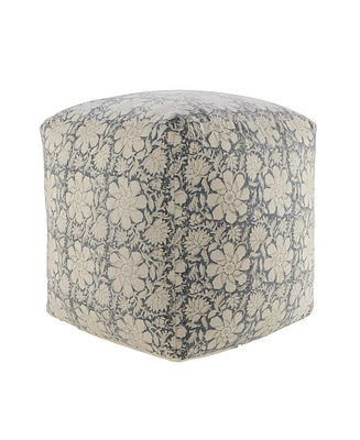 20" Beige 100% Cotton Ottoman