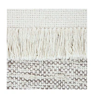 Cotton Striped Pouf Ottoman for Living Room and Bedroom Seating