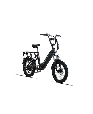 Hauler Electric Bike for Adults, 20"3.0 Fat Tire Ebike 48V 15Ah Removable Integrated Lithium Battery, 750W Powerful Motor, E-Bike with 7 Speed Ge