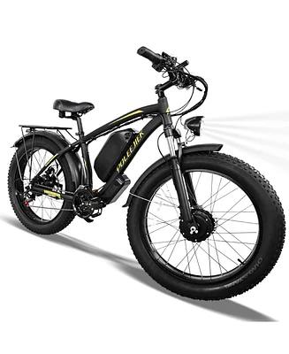 26"4.0 Fat Tire Electric Bike for Adults, 2000W Dual Motor Ebike,32 mph E Bike 48V 20Ah Removable Battery,All Terrain Electric Bike 21-Speed Hydr
