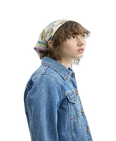 Coach Hang Tag Printed Silk Bandana Scarf