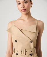 French Connection Women's Light Weight Cotton Belted Trench Fit & Flare Dress